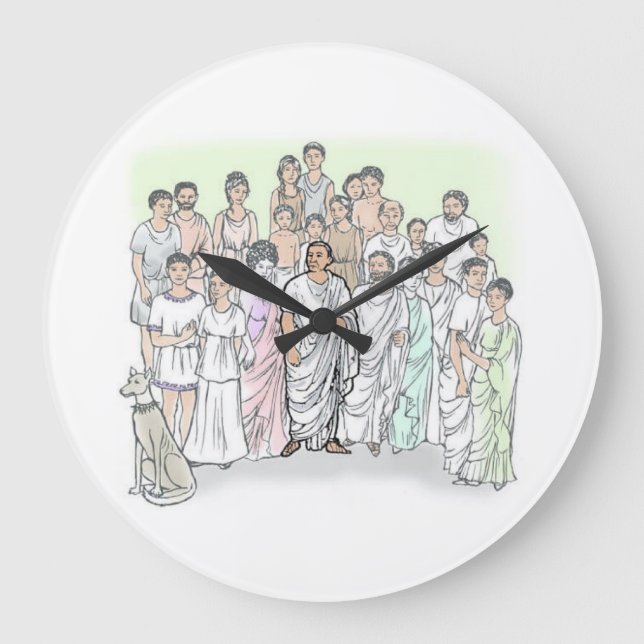 Familia Caecilii Large Clock (Front)