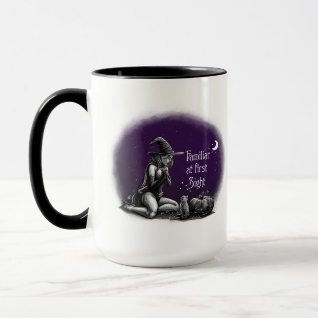 Familiar at First Sight (Purple Sky) Mug (Left)