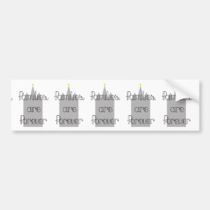 families are forever mormon lds temple bumper sticker