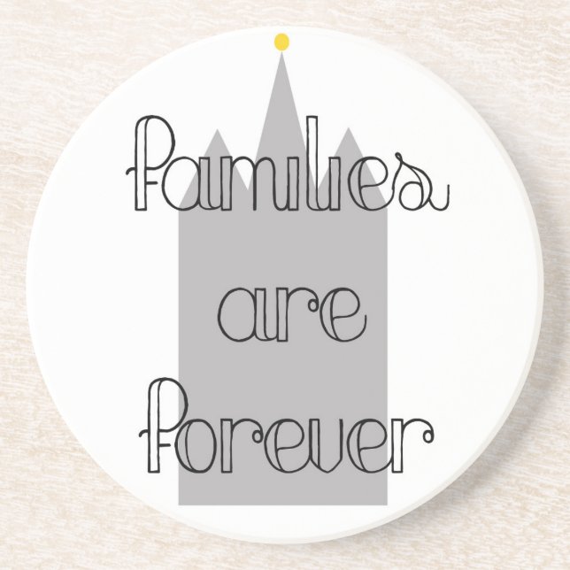 families are forever mormon lds temple coaster (Front)