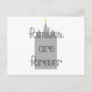 families are forever mormon lds temple postcard