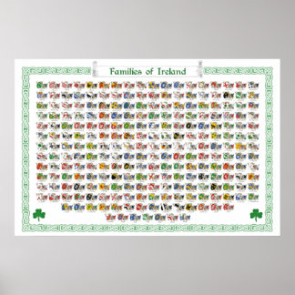 Families of Ireland - Coats of Arms Poster