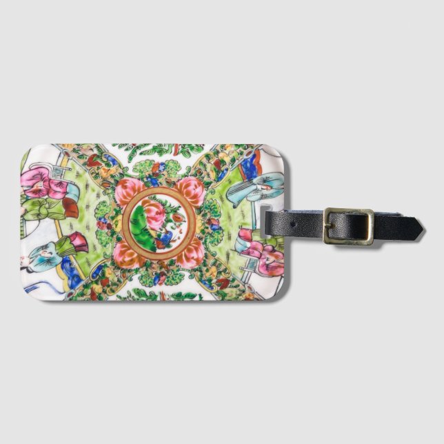 Famille Rose Luggage Tag (Front Horizontal)