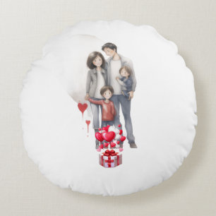 Familly  round cushion