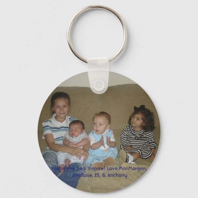 family 011, You're the best Papaw! Love,MariMor... Key Ring (Front)