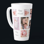 Family 11 Photo Collage Sentimental Quotes Latte Mug<br><div class="desc">Family 11 Photo Collage Sentimental Quotes. Enjoy some of your favourite photos while you relax with your latte, with this collage of 11 photographs intermingled with the inspiring quotes, Happy Moments, Making Memories and Special Times in black lettering. Simply replace the sample template pictures with your own of a similar...</div>