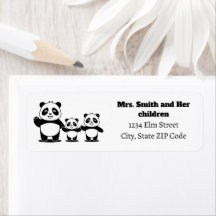 Family 1 Parent 2 Kids Return Address Labels