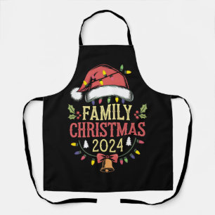 Family 2024 Christmas Matching Outfits Team Santa Apron