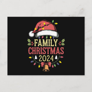 Family 2024 Christmas Matching Outfits Team Santa Postcard