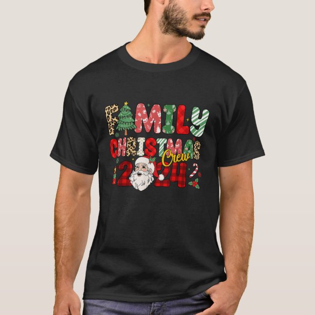 Family 2024 Christmas Matching Outfits Team Santa  T-Shirt (Front)