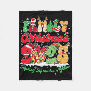 Family 2025 Christmas Team Santa Elf Squad Matchin Fleece Blanket