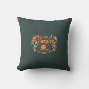 Family 2025 fall holiday  cushion