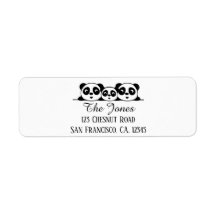 Family 2 Parents  1 Kid Return Address Labels