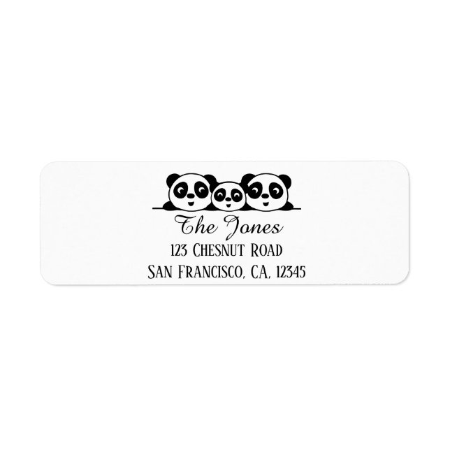 Family 2 Parents  1 Kid Return Address Labels (Front)