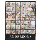 Family 33 Photo Collage Personalised Name Black