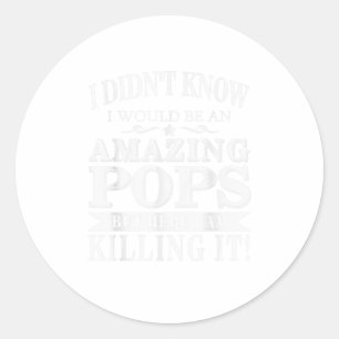FAMILY 365 Fathers Day Amazing Pops Men Gran Classic Round Sticker