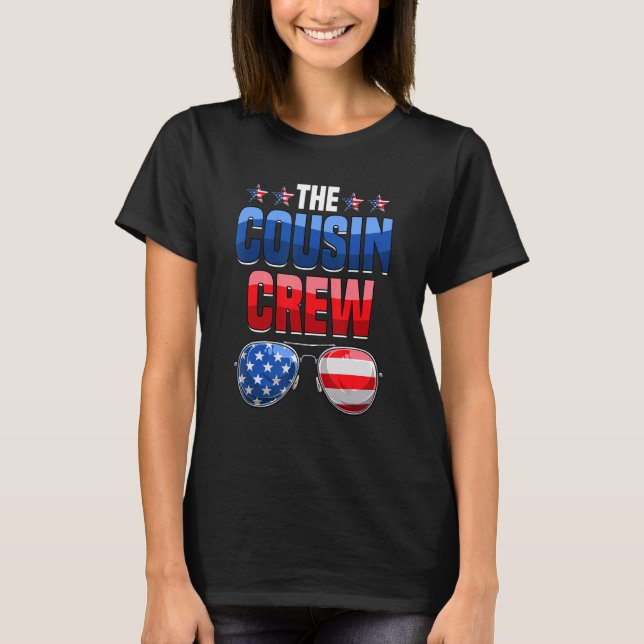 Family 4th Of July  Matching Cousin Crew American  T-Shirt (Front)