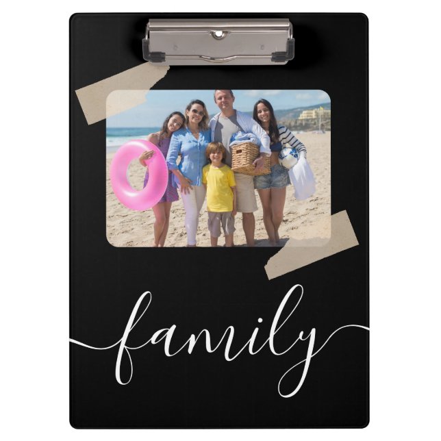 Family 5 Photo Personalised Custom Clipboard (Front)