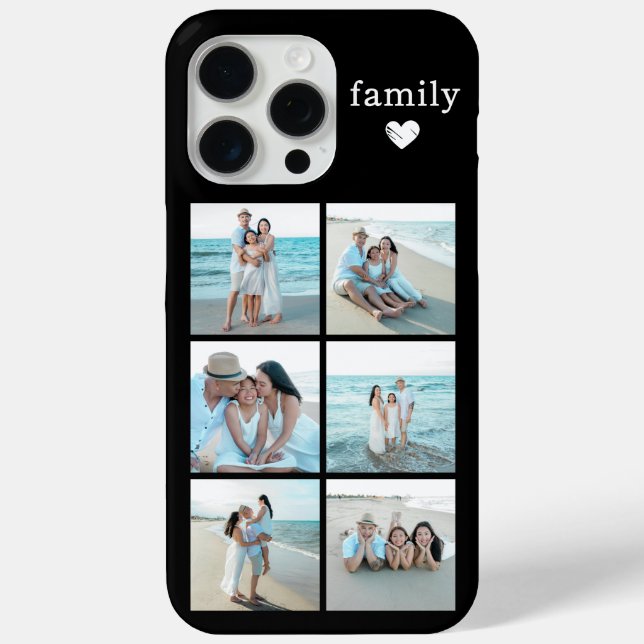 Family 6 Photo Black Case-Mate iPhone Case (Back)