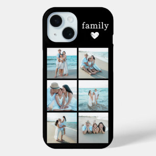 Family 6 Photo Black iPhone 15 Case