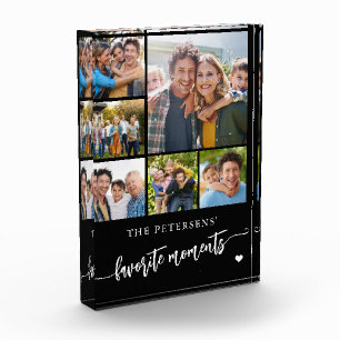 Family 6 photo collage script personalised photo block