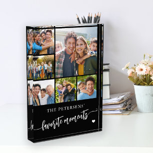 Family 6 photo collage script personalised photo block