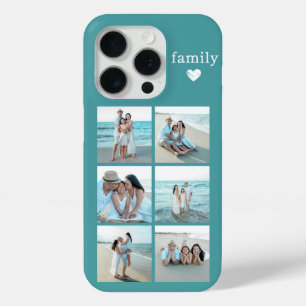 Family 6 Photo Teal iPhone 15 Pro Case