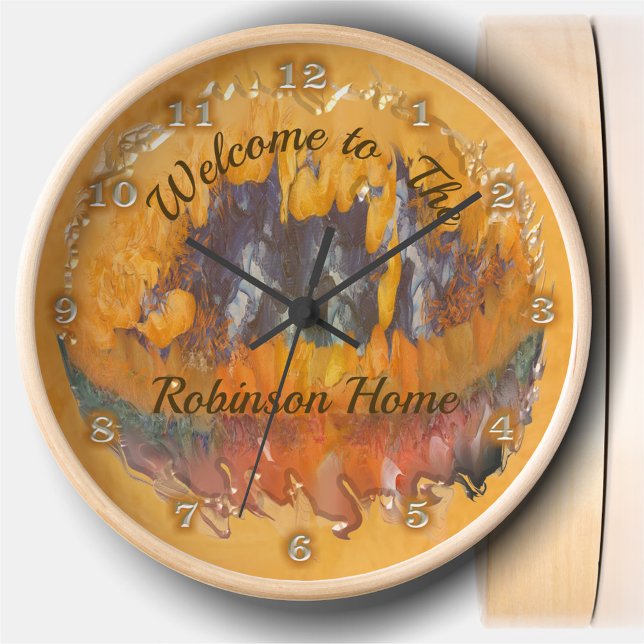 Family Abstract Sunset 0612 Clock (Creator Uploaded)