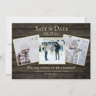 Family Adoption Rustic Wood Photo Save the Date