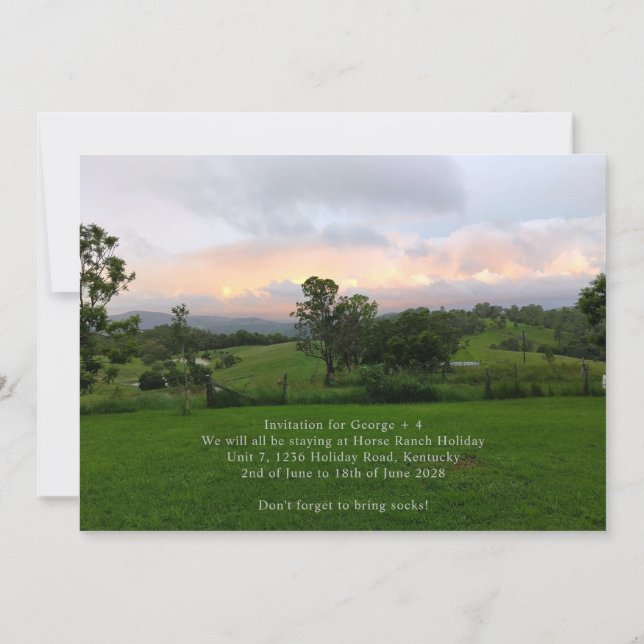 Family Adventure Holiday Invitation (Back)