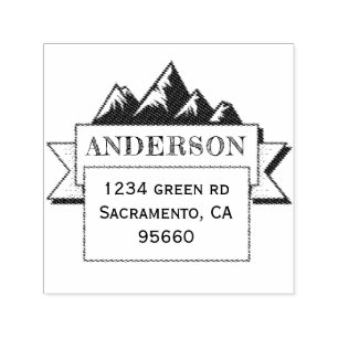 Family Adventure   Return AddressStamp Self-inking Stamp