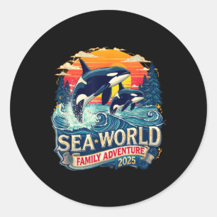 Family Adventure Sea World 2025 Ocean Explorer Mem Classic Round Sticker