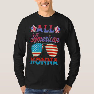 Family All American Nonna Us 4th Of July Patrioti T-Shirt