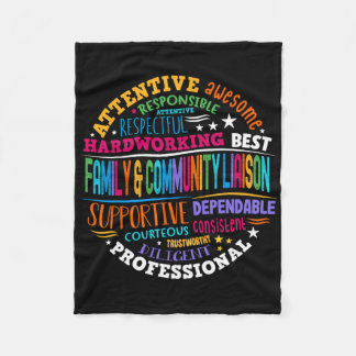 Family And Community Liaison Back To School Squad  Fleece Blanket