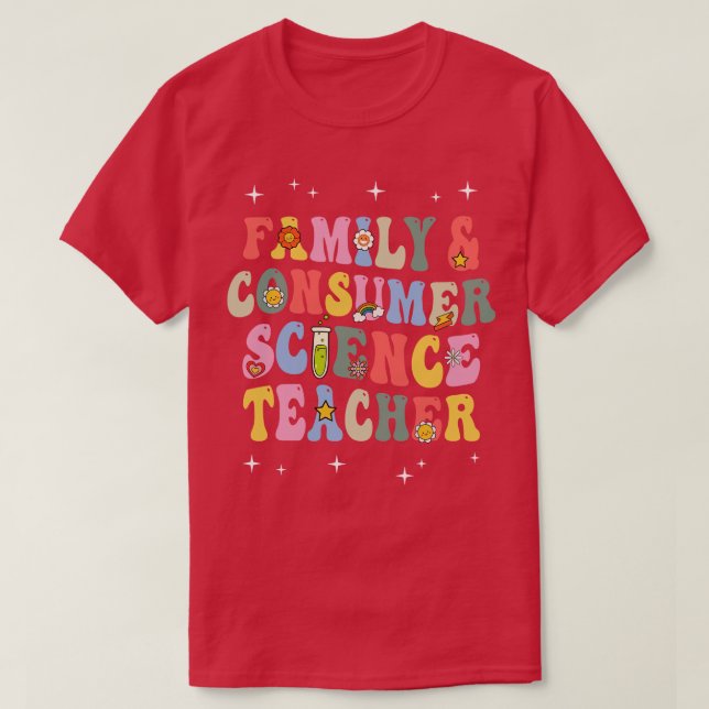 Family And Consumer Science Teacher Groovy T-Shirt (Design Front)