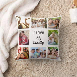 Family and Friends Collage Photo Cushion