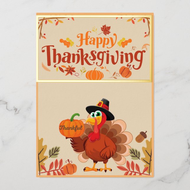 Family and Friends Festive Season Blessings Season Foil Holiday Card (Front)