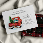Family Annual Reunion Christmas Party Invitation<br><div class="desc">Vintage Red Truck Tree Family Christmas Party Invitation you can easily customise by clicking the "Personalise" button</div>