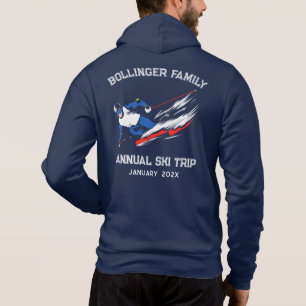 Family Annual Ski Trip Matching Custom Vacation Hoodie