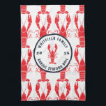 Family Any Occasion Lobster Boil Custom Tea Towel<br><div class="desc">It's here again. The annual summer party event you plan for the whole family to hang, eat and drink. Commemorate this year with a matching family design to make the photo look perfect and keep the memory alive for years. Add your family details by clicking the "Personalise" button above. TIP:...</div>