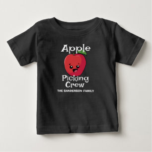Family Apple Picking Crew Fall Autumn Matching Baby T-Shirt
