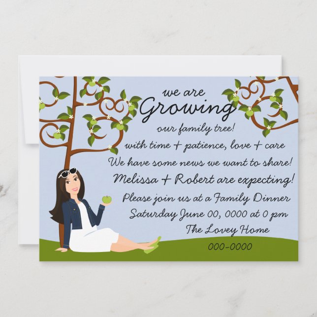Family Apple Tree Invitation (Front)