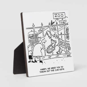 Family at the Zoo. Dad Swallowed by Alligator Plaque