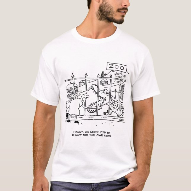 Family at the Zoo. Dad Swallowed by Alligator T-Shirt (Front)