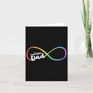 Family Autism Awareness Dad Rainbow Infinity Symbo Card