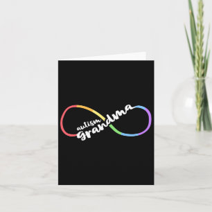 Family Autism Awareness Grandma Rainbow Infinity S Card