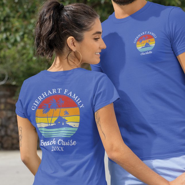 Family Beach Cruise Reunion Retro Matching T-Shirt (Creator Uploaded)