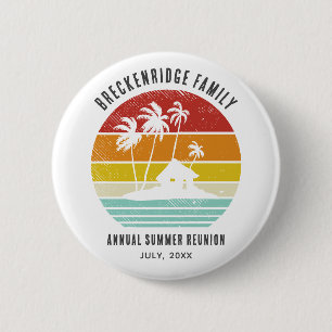 Family Beach House Annual Summer Reunion Matching 6 Cm Round Badge
