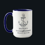 Family Beach House Nautical Anchor Mug<br><div class="desc">Family Beach House Nautical Anchor design. You can find matching products in Lake & Beach Nautical design collection. You are welcome to visit my store for more beautiful products.</div>