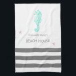 FAMILY  BEACH HOUSE SEAHORSE AND STARFISH TEA TOWEL<br><div class="desc">FAMILY  BEACH HOUSE SEAHORSE AND STARFISH  DESIGN READY FOR YOU TO PERSONALIZE  WITH YOUR FAMILY NAME</div>